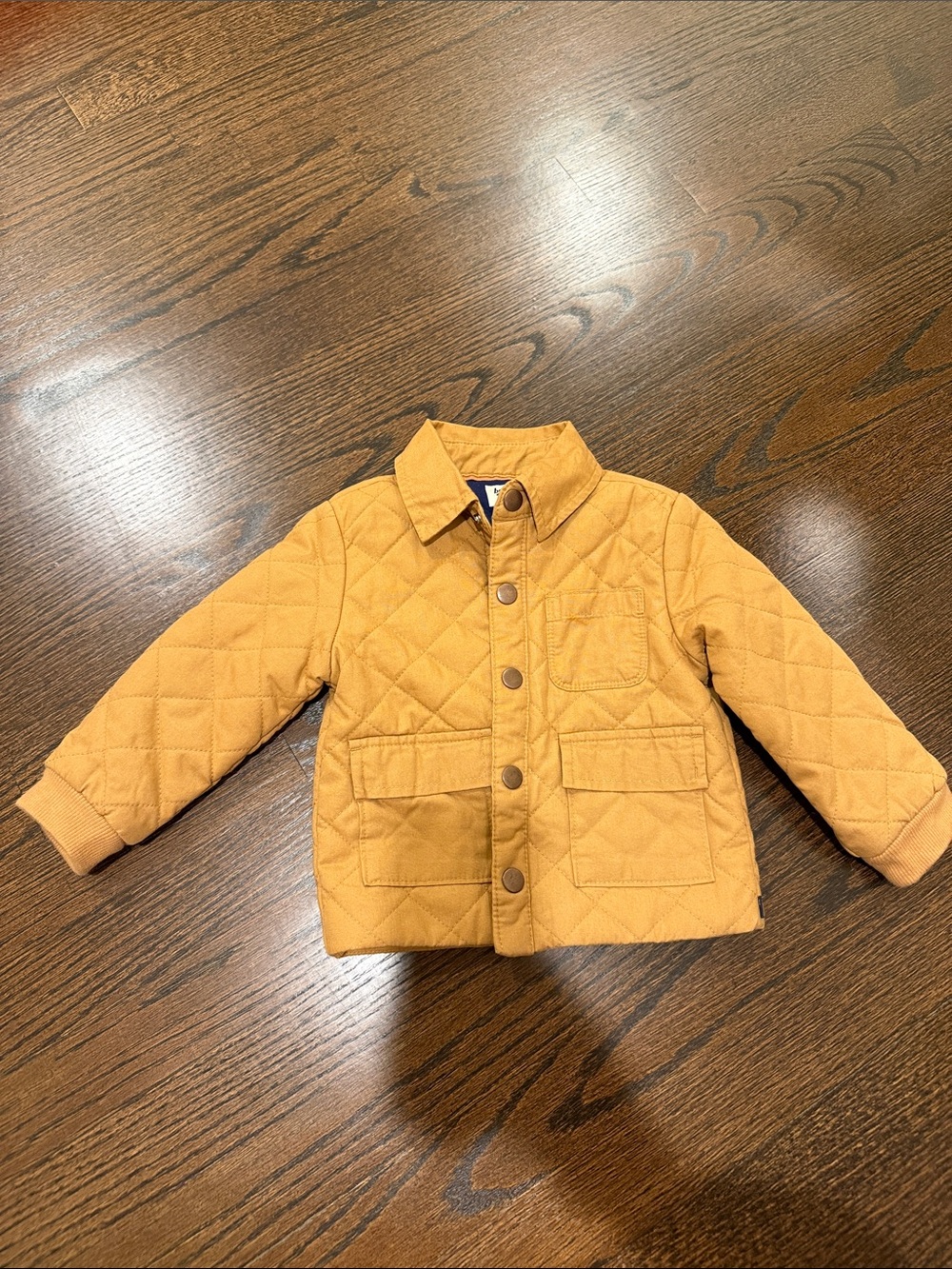 Quilted Toddler Jacket in Tan